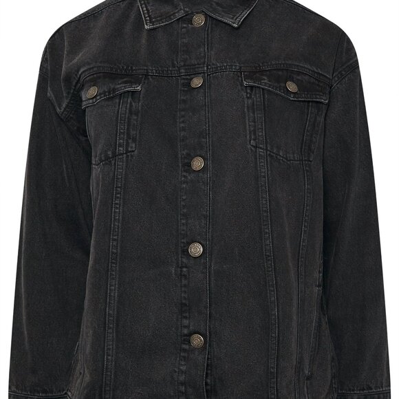 Yours | Plus Size -  Black Oversized Denim Jacket - NWT - Picture 2 of 16